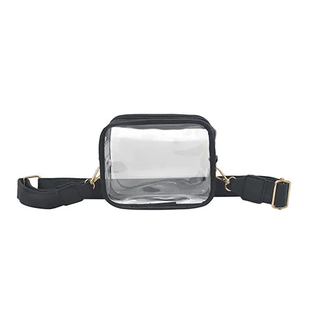 Black NGIL Clear Stadium Thick Adjustable Strap Crossbody Bag