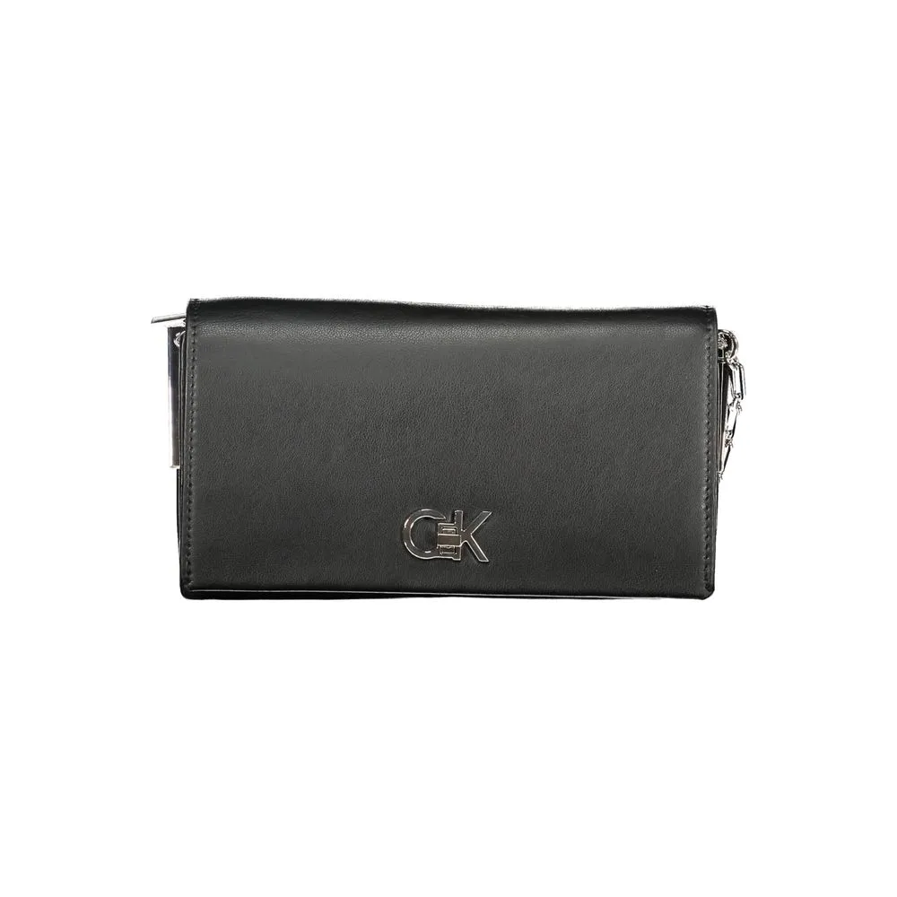 Black Polyester Women Handbag