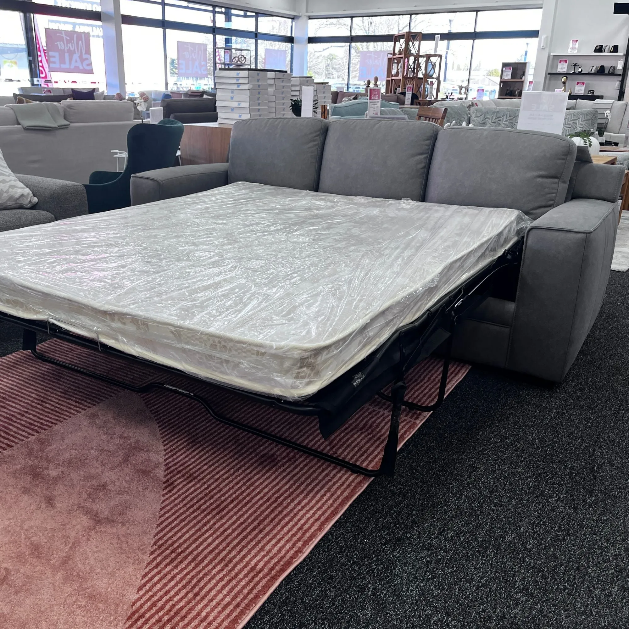 Blake Queen Sofa bed - Urban Sofa - Rhino Pewter Fabric
