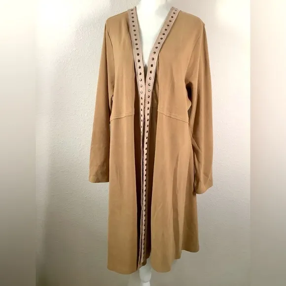 BLEU BAYOU Duster Cardigan Western Longline Waffle Thermal Cowgirl Festival Boho