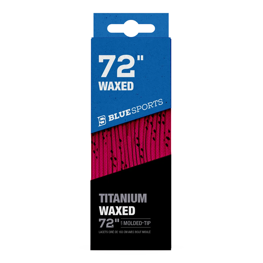 Blue Sports Titanium Waxed Laces