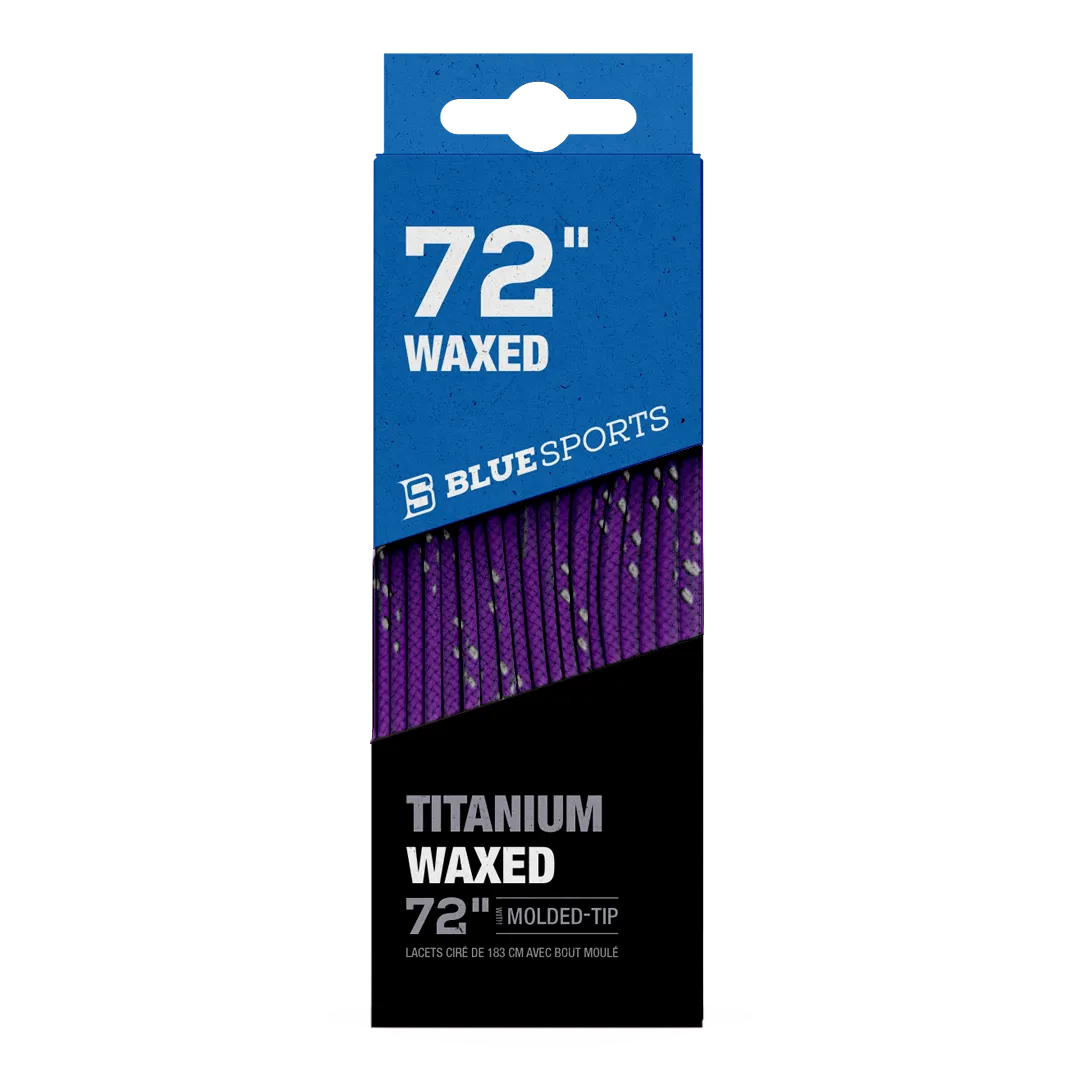 Blue Sports Titanium Waxed Laces