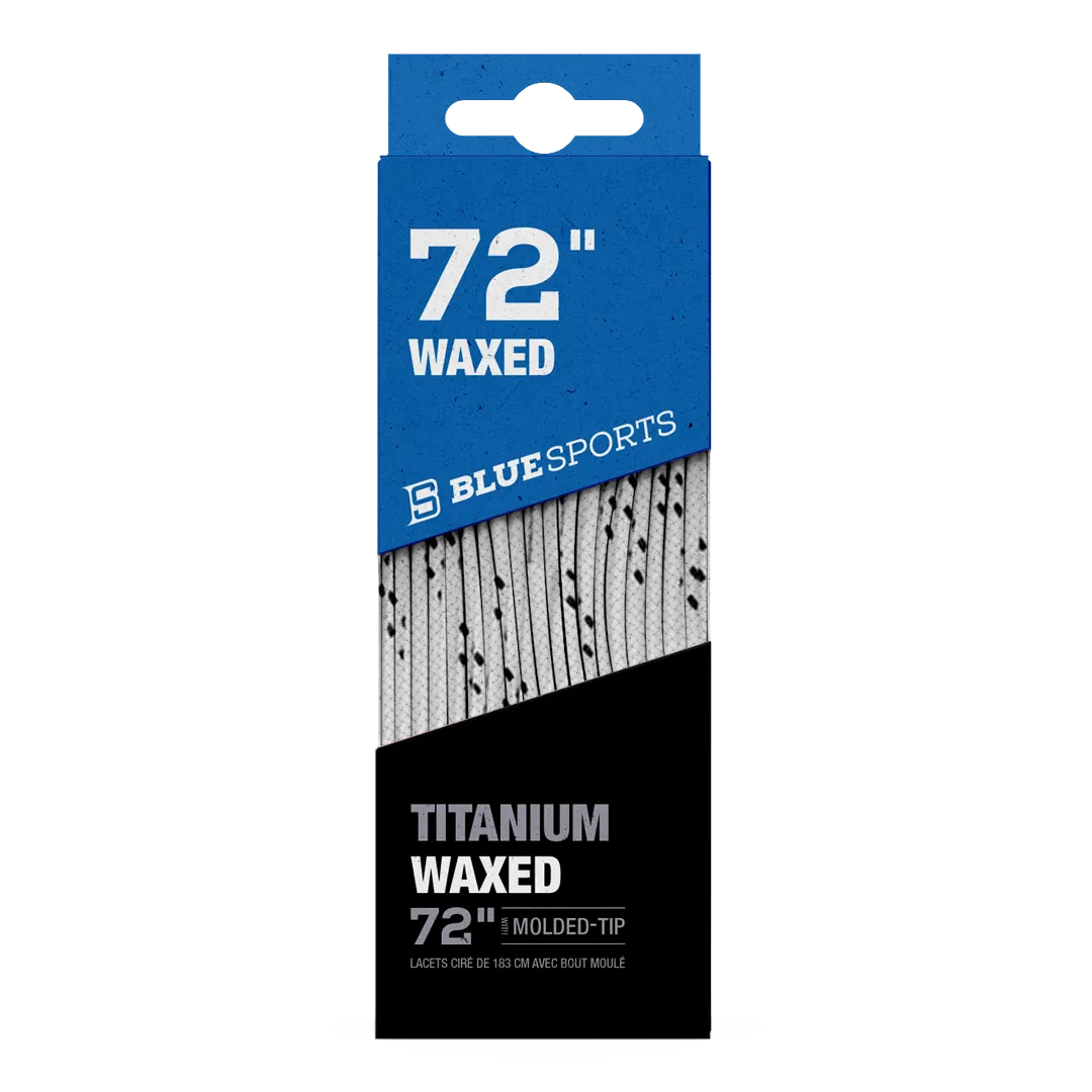 Blue Sports Titanium Waxed Laces