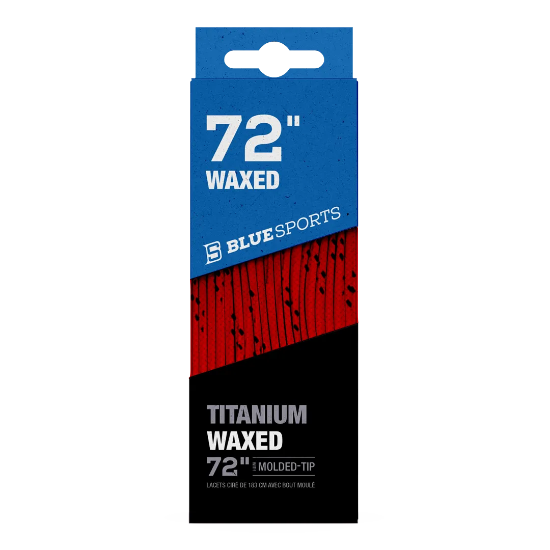 Blue Sports Titanium Waxed Laces