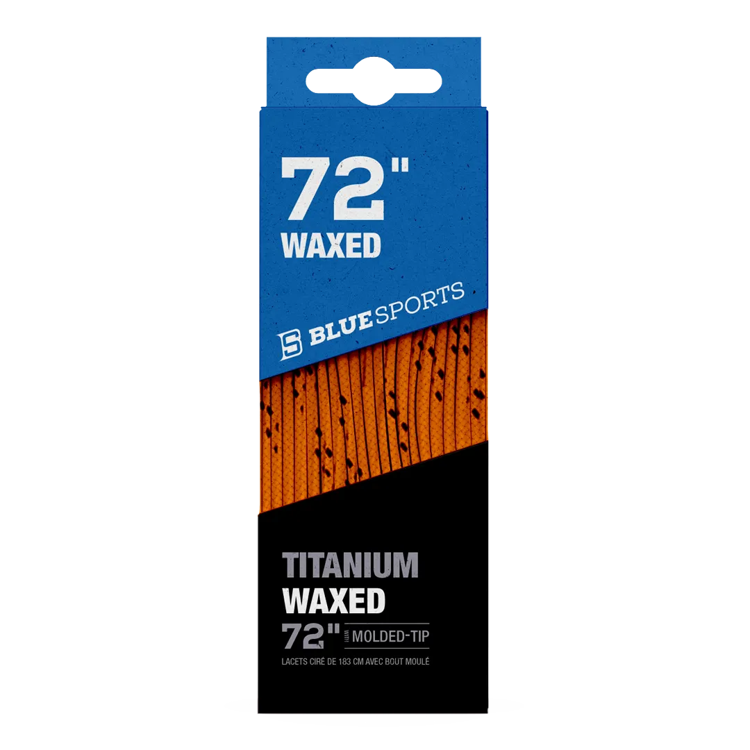 Blue Sports Titanium Waxed Laces