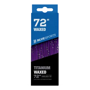 Blue Sports Titanium Waxed Laces