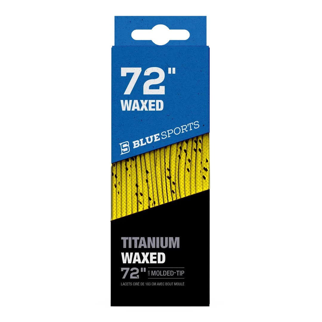 Blue Sports Titanium Waxed Laces