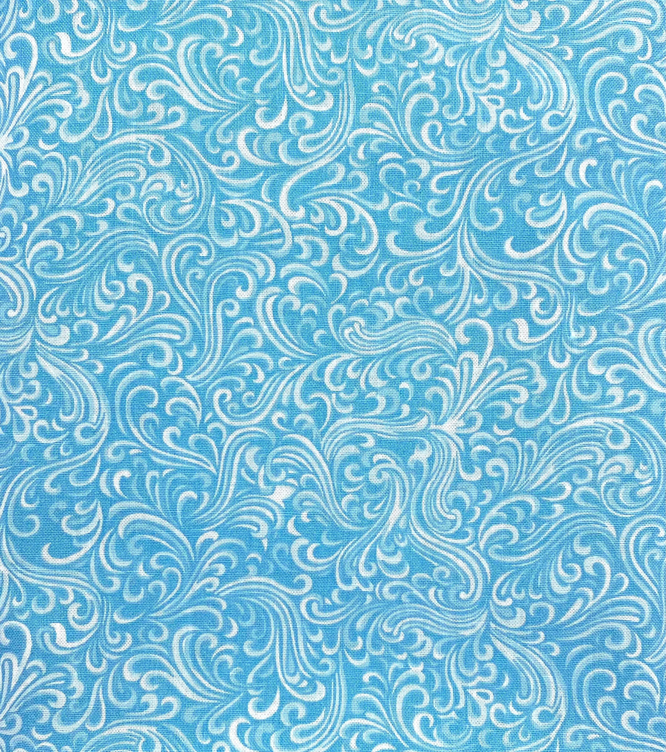 Blue Swirl Fabric, Item No. 18046