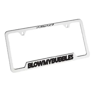 BMB. WHITE/BLACK PLATE FRAME
