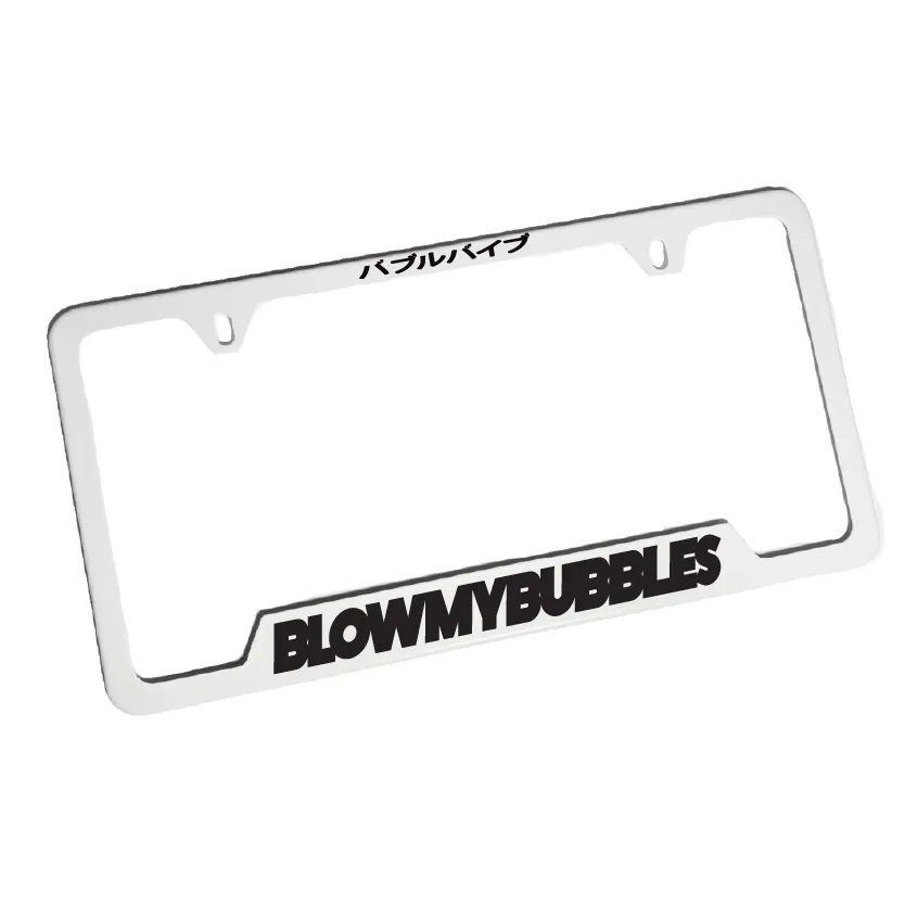 BMB. WHITE/BLACK PLATE FRAME