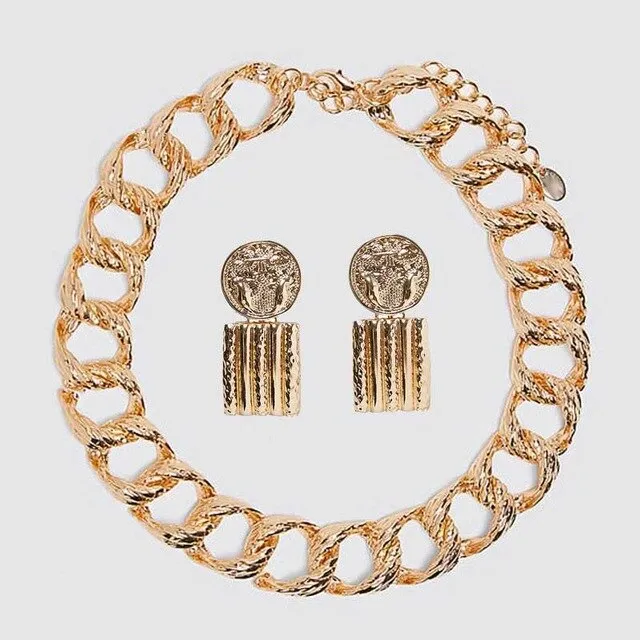 Bohemian Necklace and Earrings