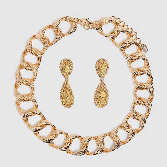 Bohemian Necklace and Earrings