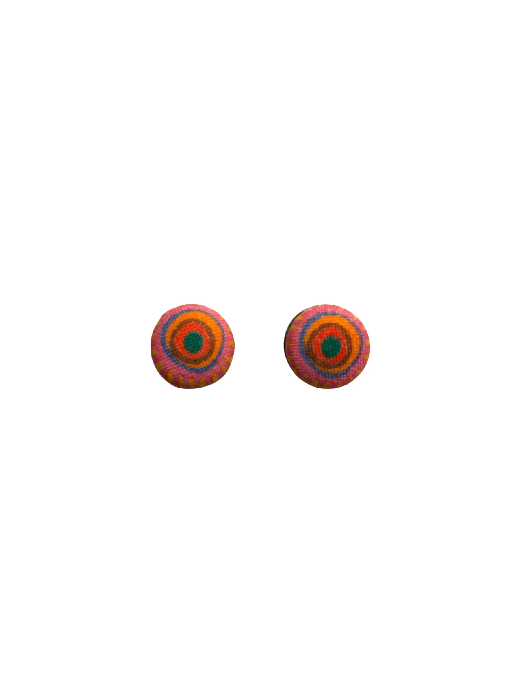 BOTÓN DE AZÚCAR- Small Studs- Artsy Pink and Multi Circles
