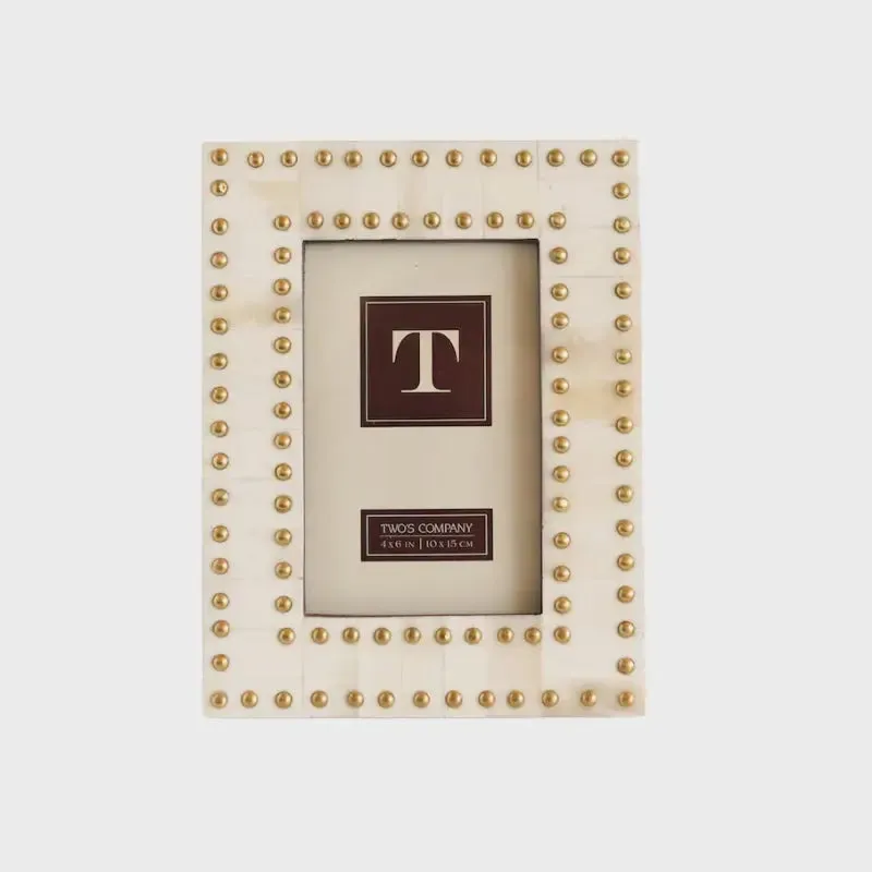 BRASS 2 STUD PHOTO FRAME