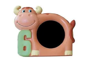 Brown Cow 6th Birthday 6 Years Old Picture Frame 3" x 5" Cute Photo Frame