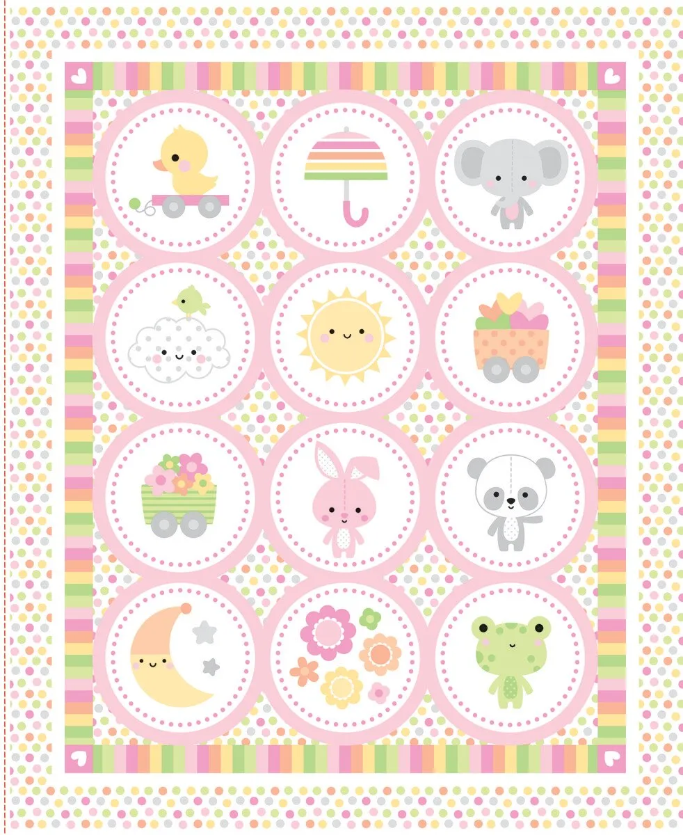 Bundle of Joy Baby Girl Pink Panel P15295