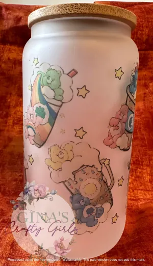 Carebear Coffees Glass Can Cup