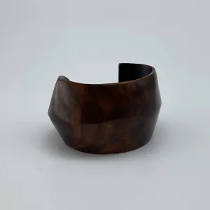 CARVED WOOD CUFF BRACELET