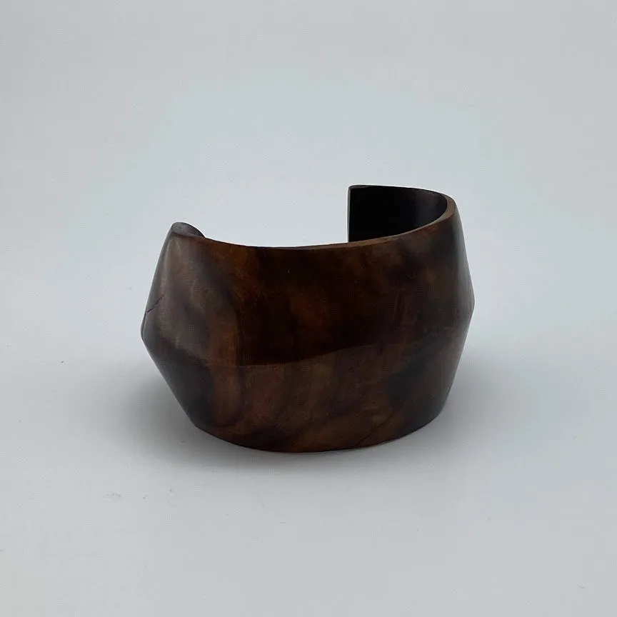 CARVED WOOD CUFF BRACELET