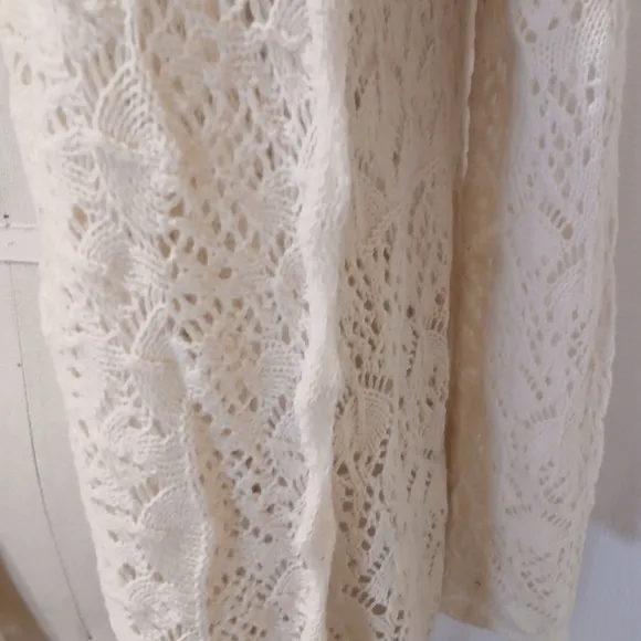 Cashmere Cream Colored Sweater Cardigan Size M