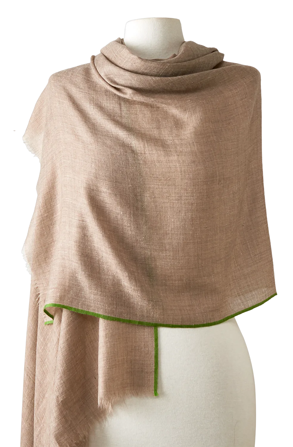 Cashmere Premium Unique areia detalhe verde