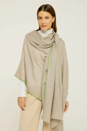 Cashmere Premium Unique areia detalhe verde