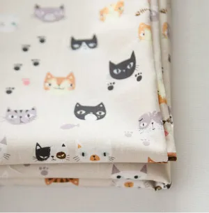 Cats Cotton Fabric Meow Meow - By the Yard 85472