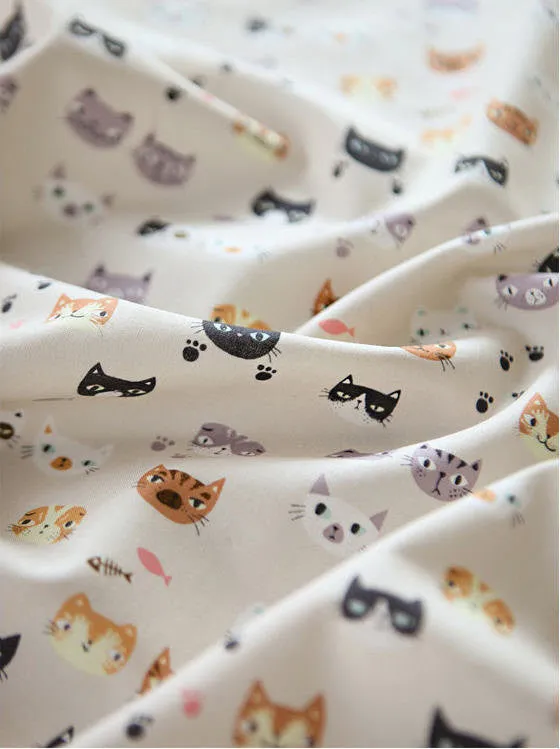 Cats Cotton Fabric Meow Meow - By the Yard 85472