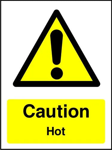 Caution Hot safety sign