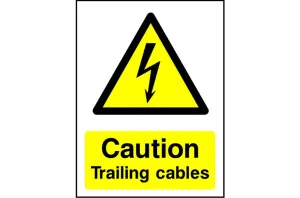 Caution Trailing Cables safety sign