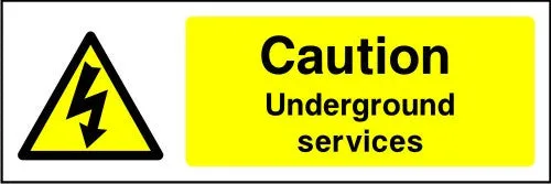 Caution Underground Services safety sign