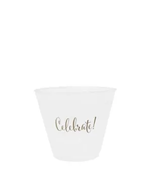 Celebrate Frosted Plastic Wine Cups