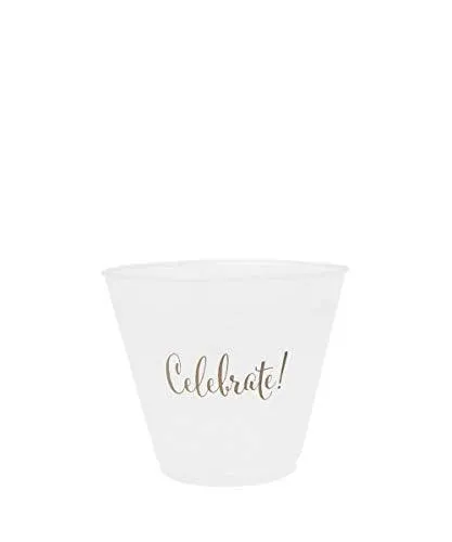 Celebrate Frosted Plastic Wine Cups