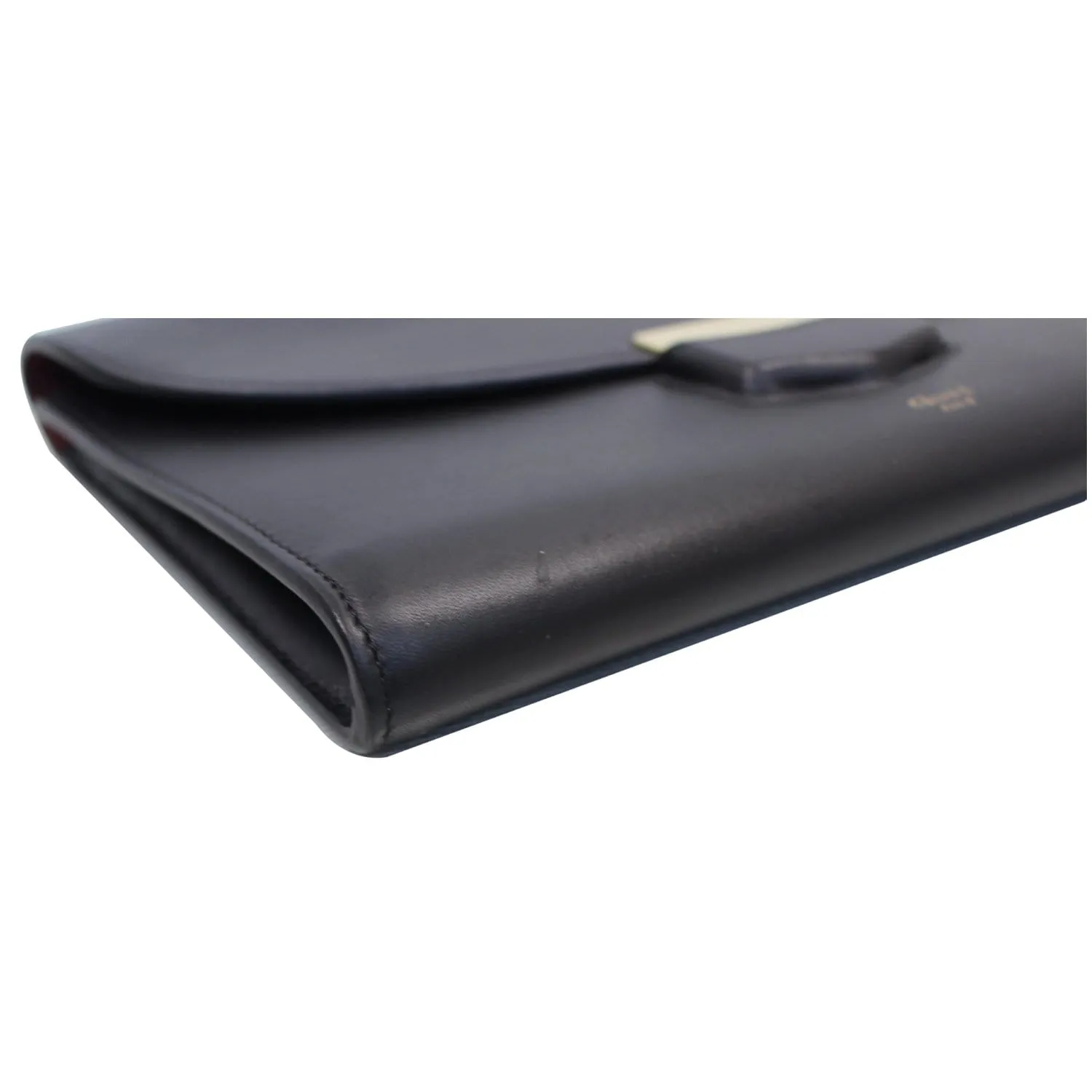 CELINE Trotteur Large Flap Multifunction Smooth Leather Wallet Black