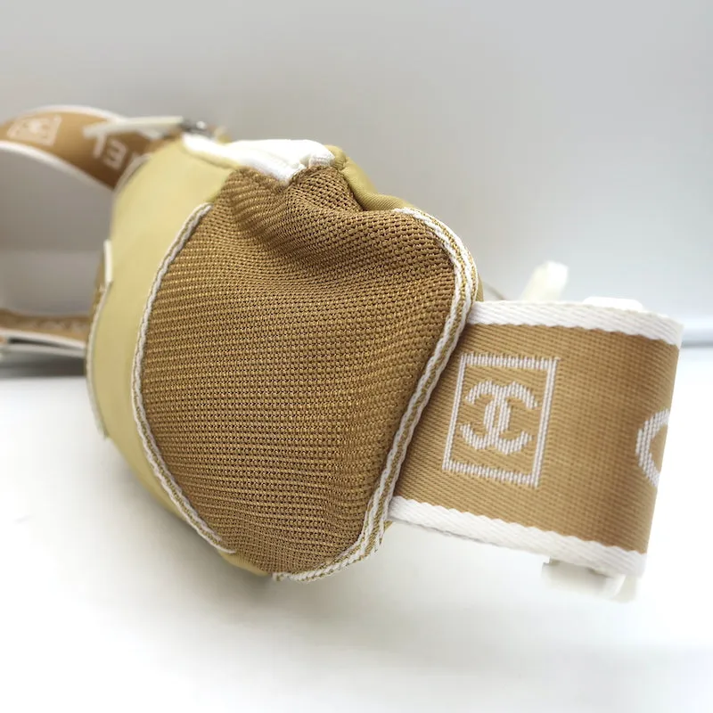 Chanel 2005 Sports Line CC Belt Bag Gold Fabric & Mesh