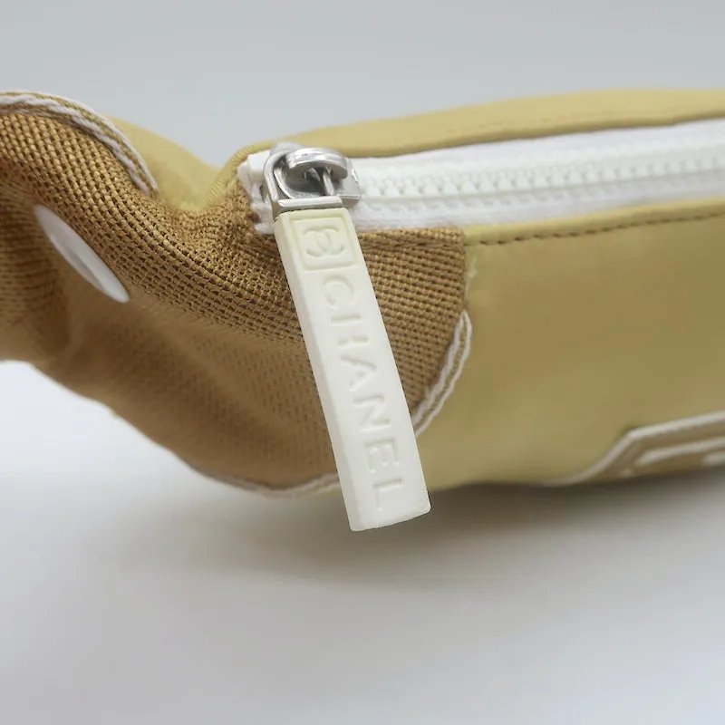 Chanel 2005 Sports Line CC Belt Bag Gold Fabric & Mesh