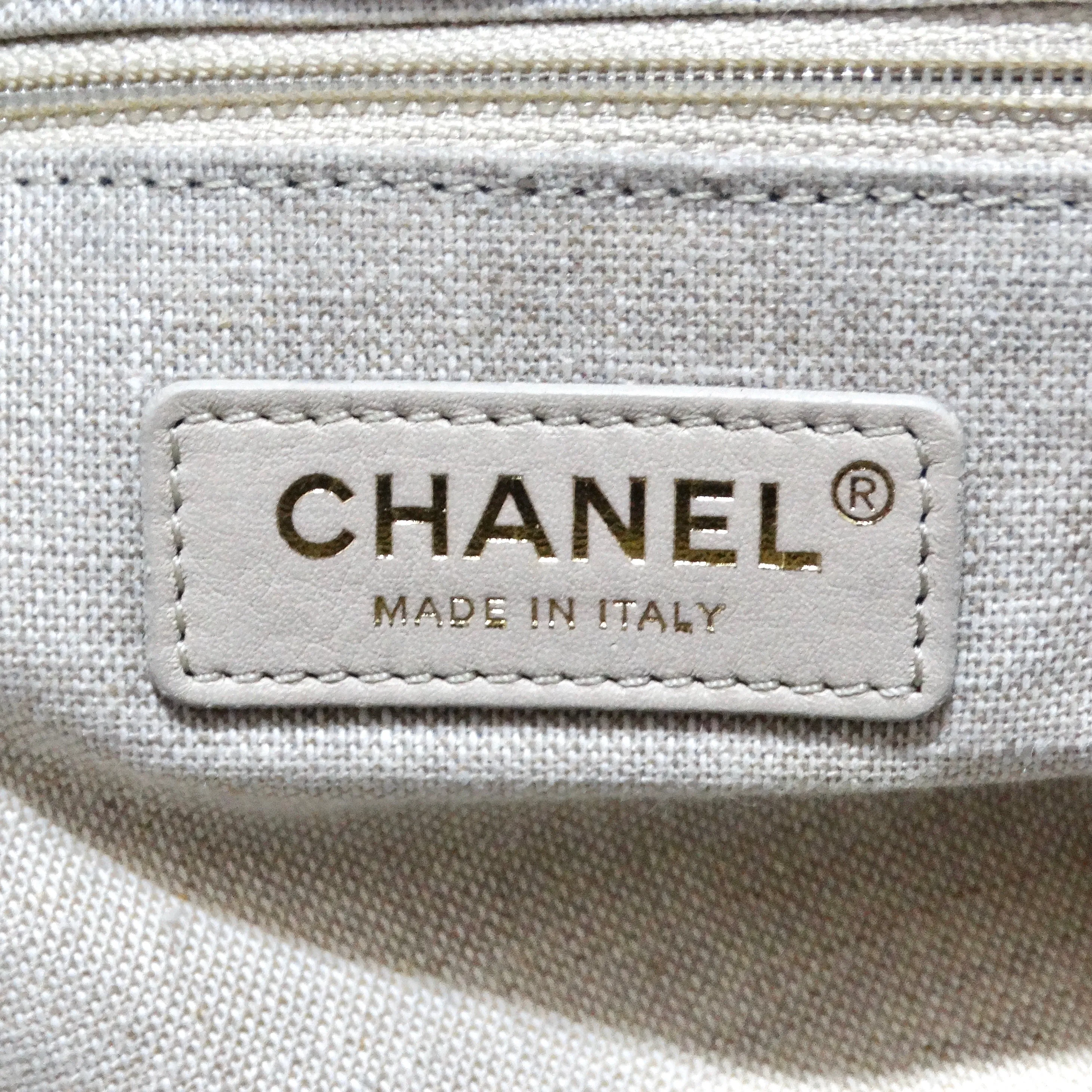 Chanel Calfskin Medium Deauville Tote Black Multicolor