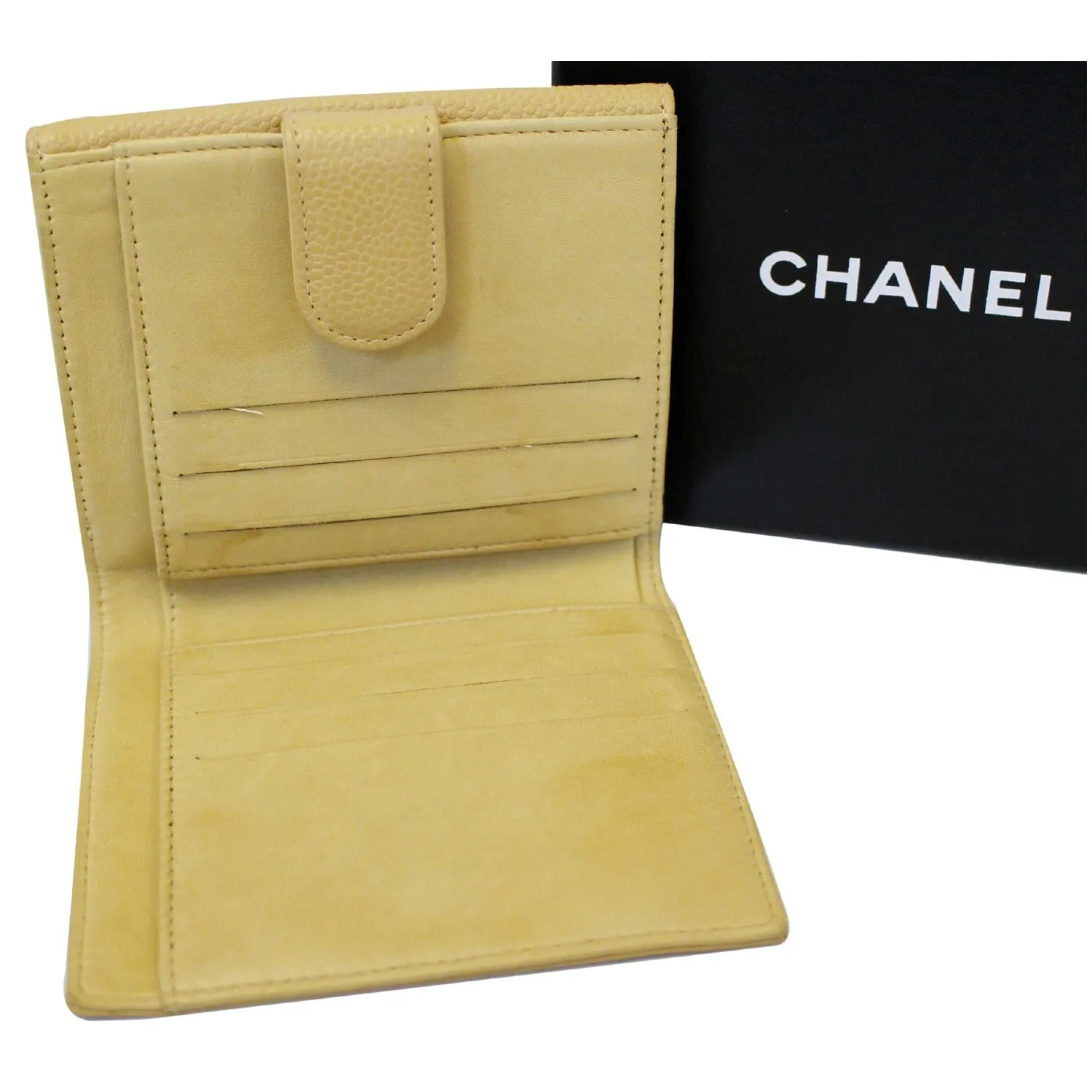 CHANEL Caviar Leather Bifold Wallet