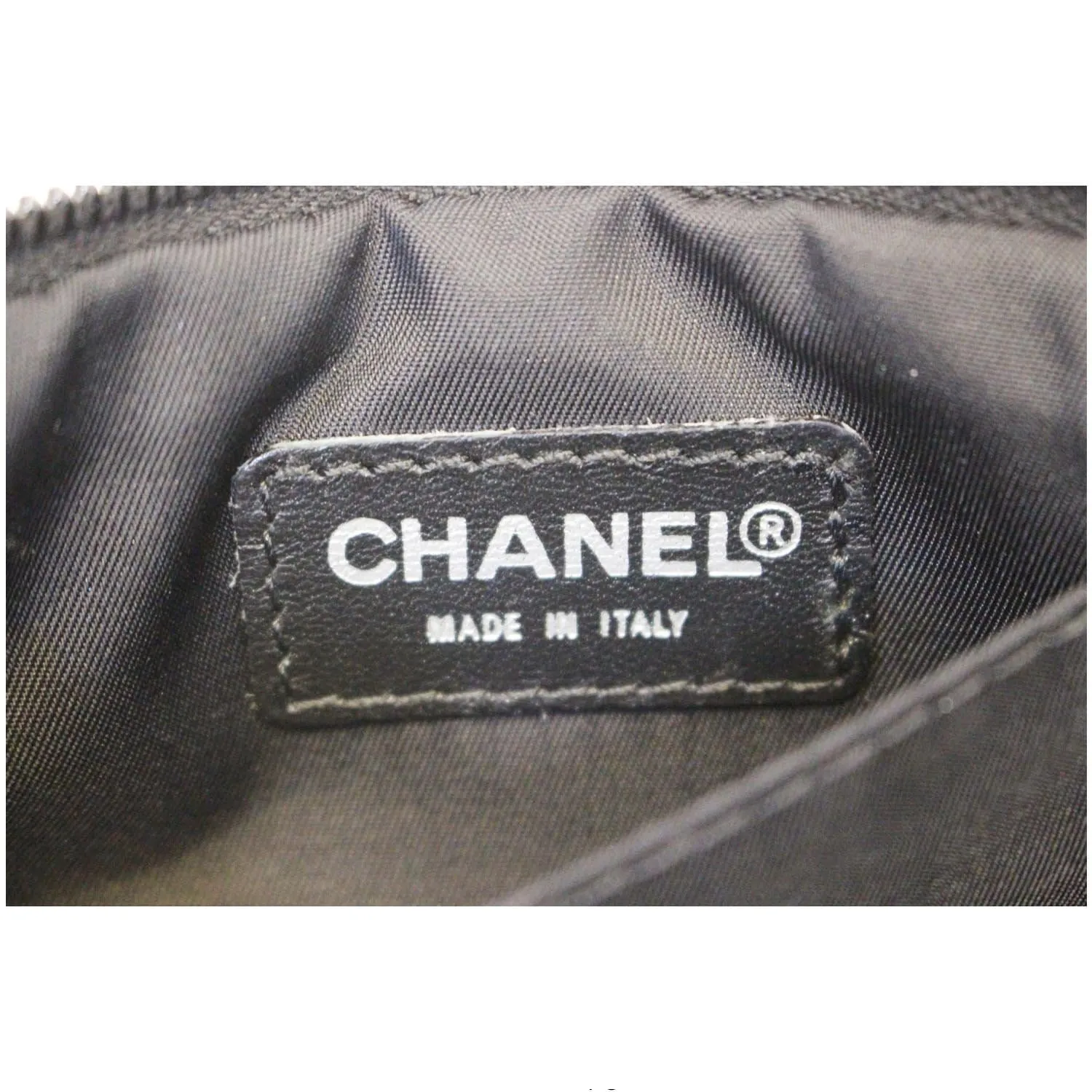 CHANEL Wristlet Cosmetic Pouch Black