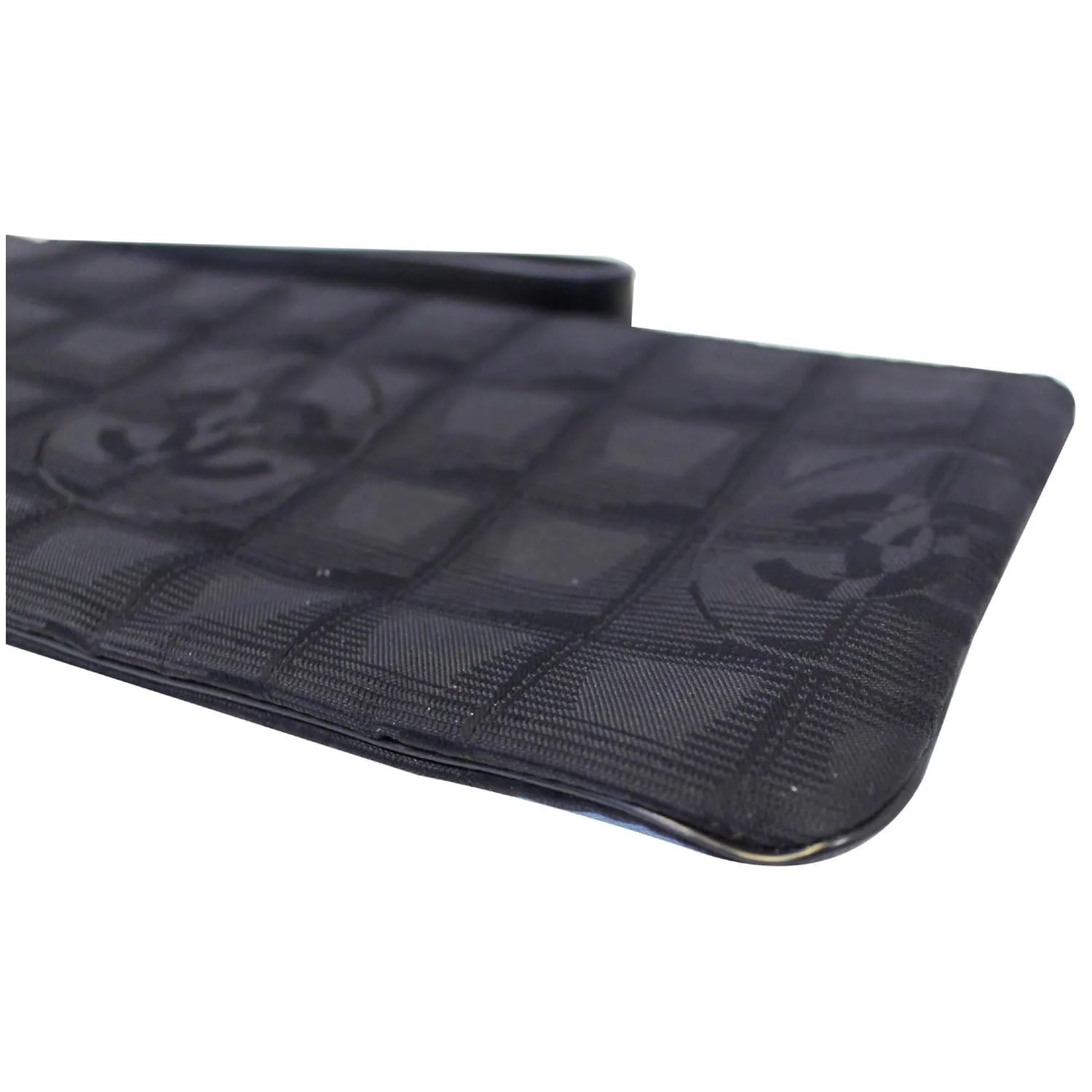 CHANEL Wristlet Cosmetic Pouch Black