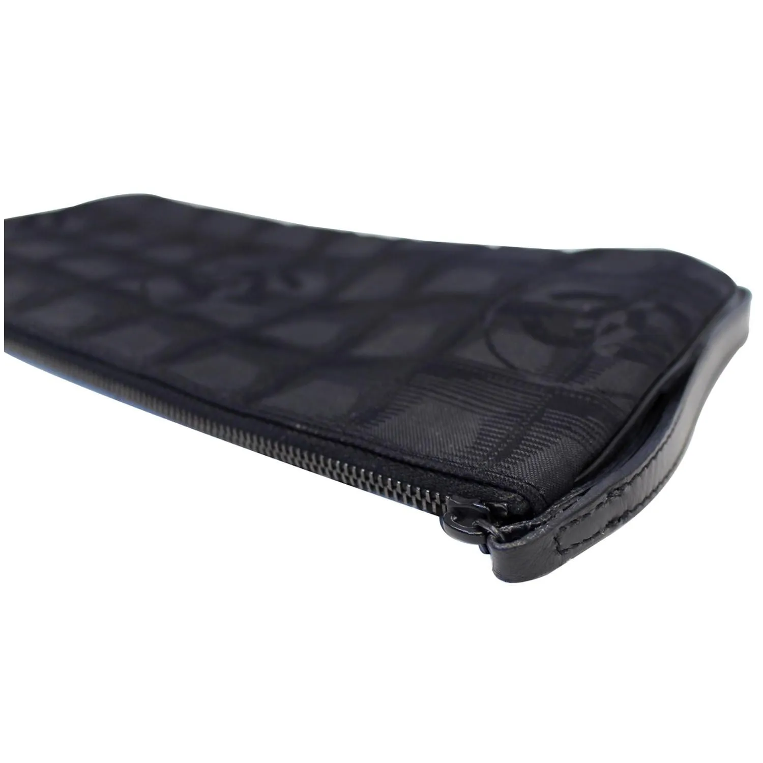 CHANEL Wristlet Cosmetic Pouch Black