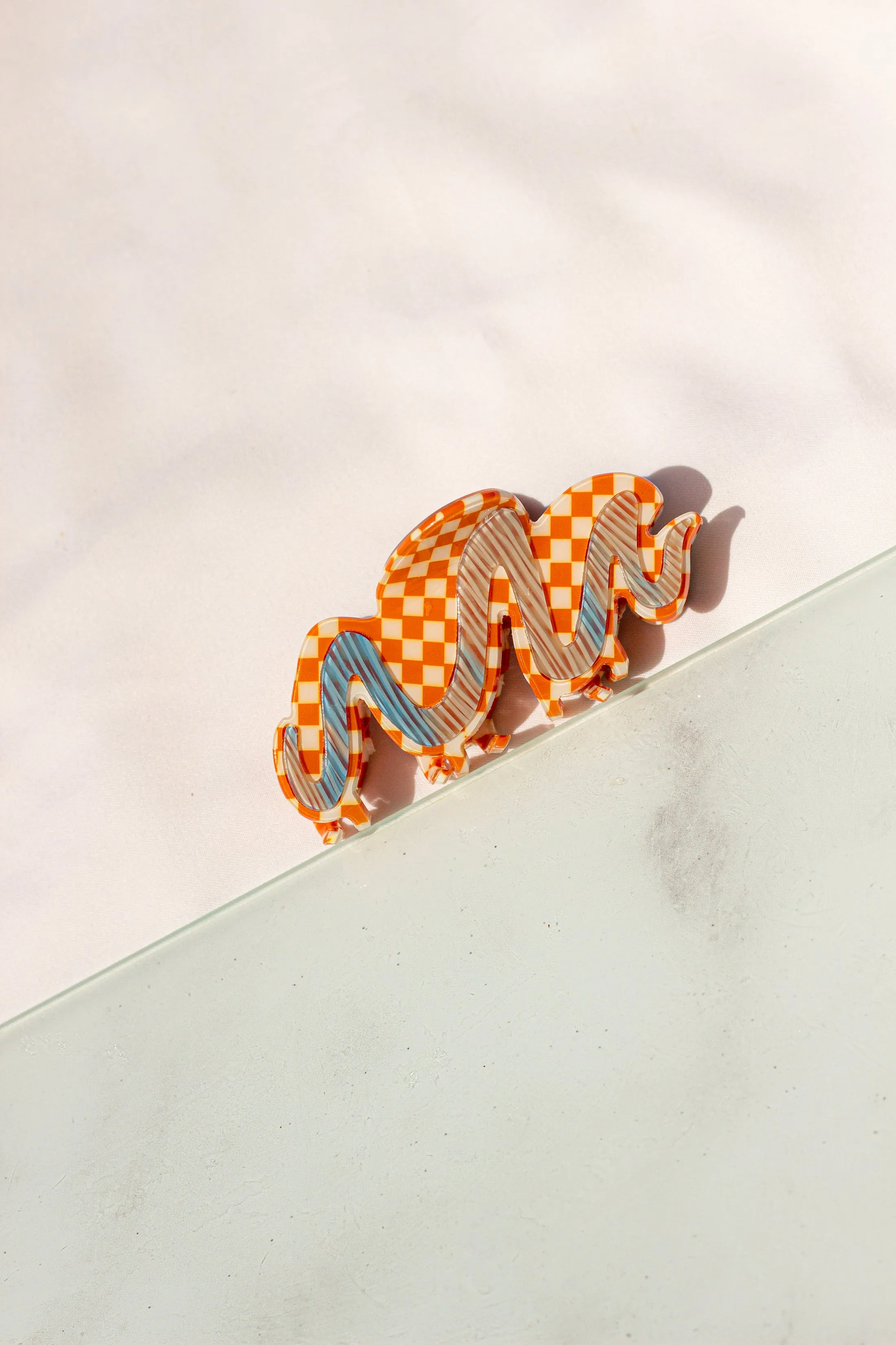 Checkerboard Wiggle Cloud Clip