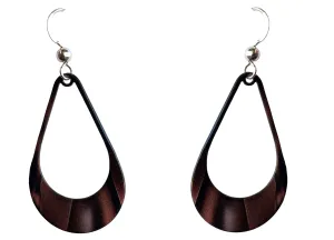 Chocolate Drop Earrings, Stainles Steel, Sterling Silver Earwires, Item# 2686