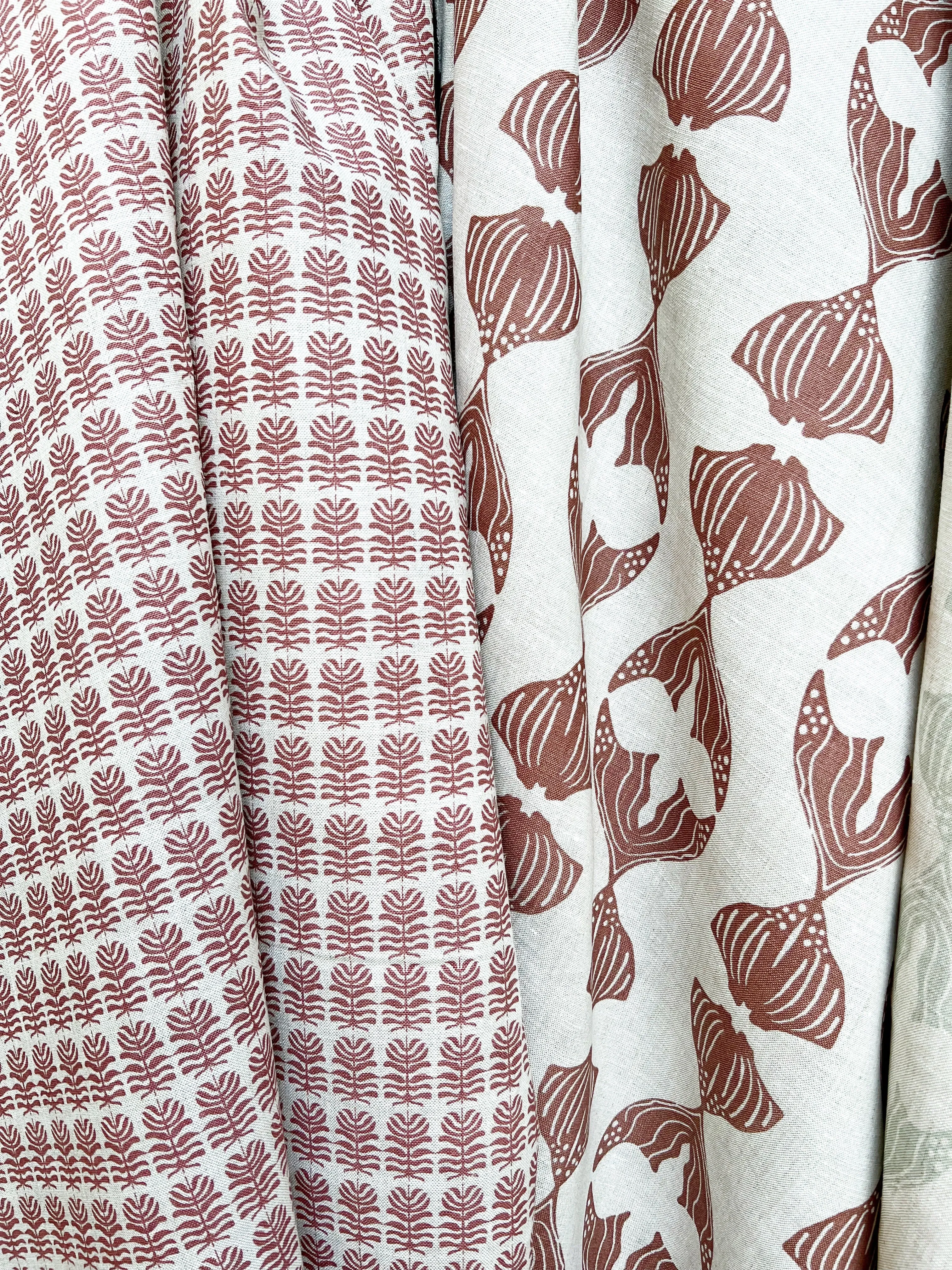 Clara Fabric Fig on Oatmeal