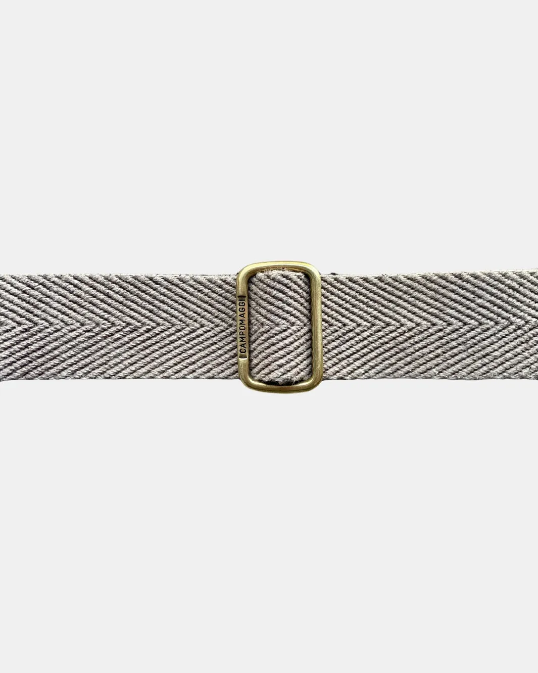 CLASSIC FABRIC SHOULDER STRAP IN BROWN LEATHER