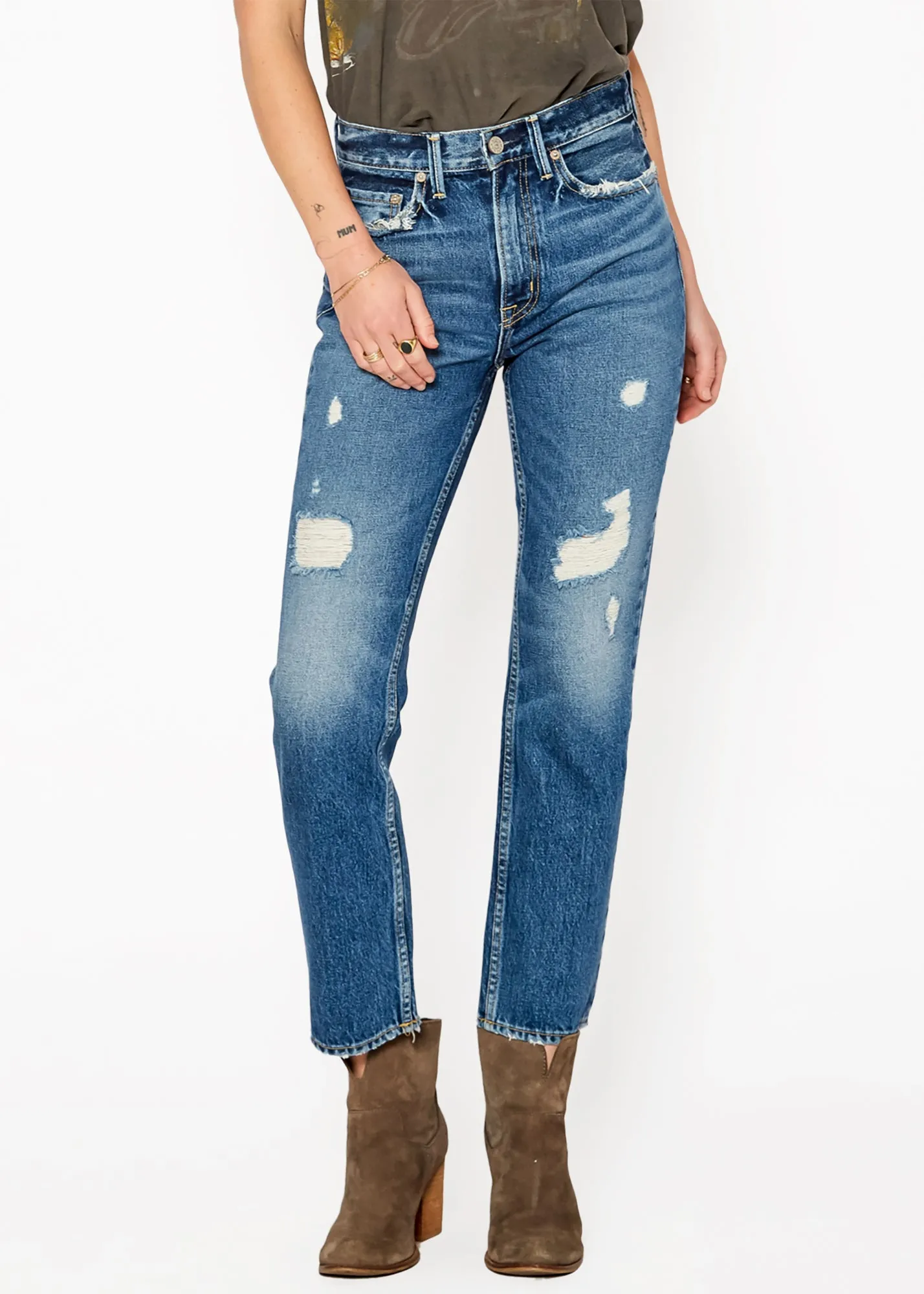 Claude High Rise Crop Straight