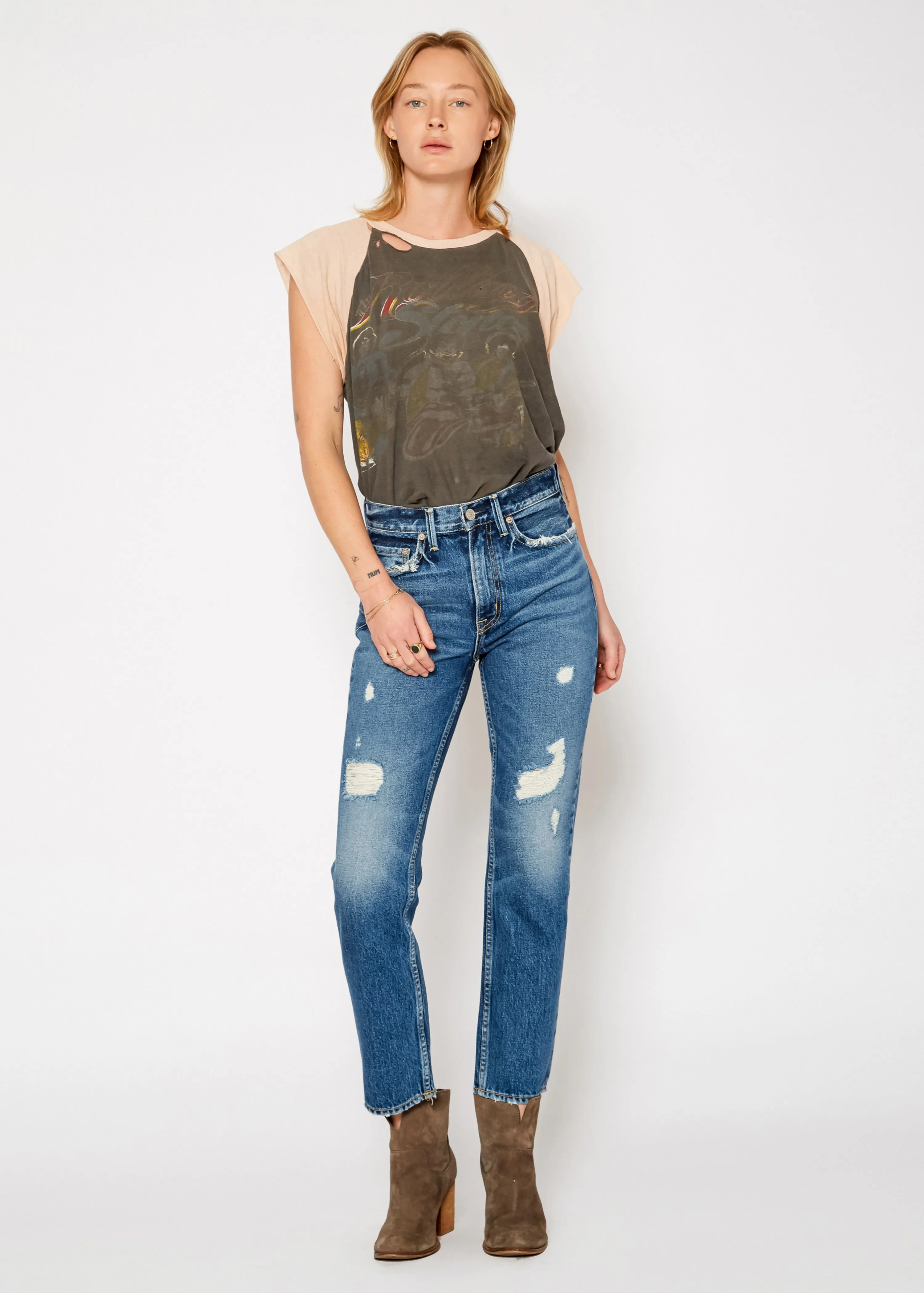 Claude High Rise Crop Straight