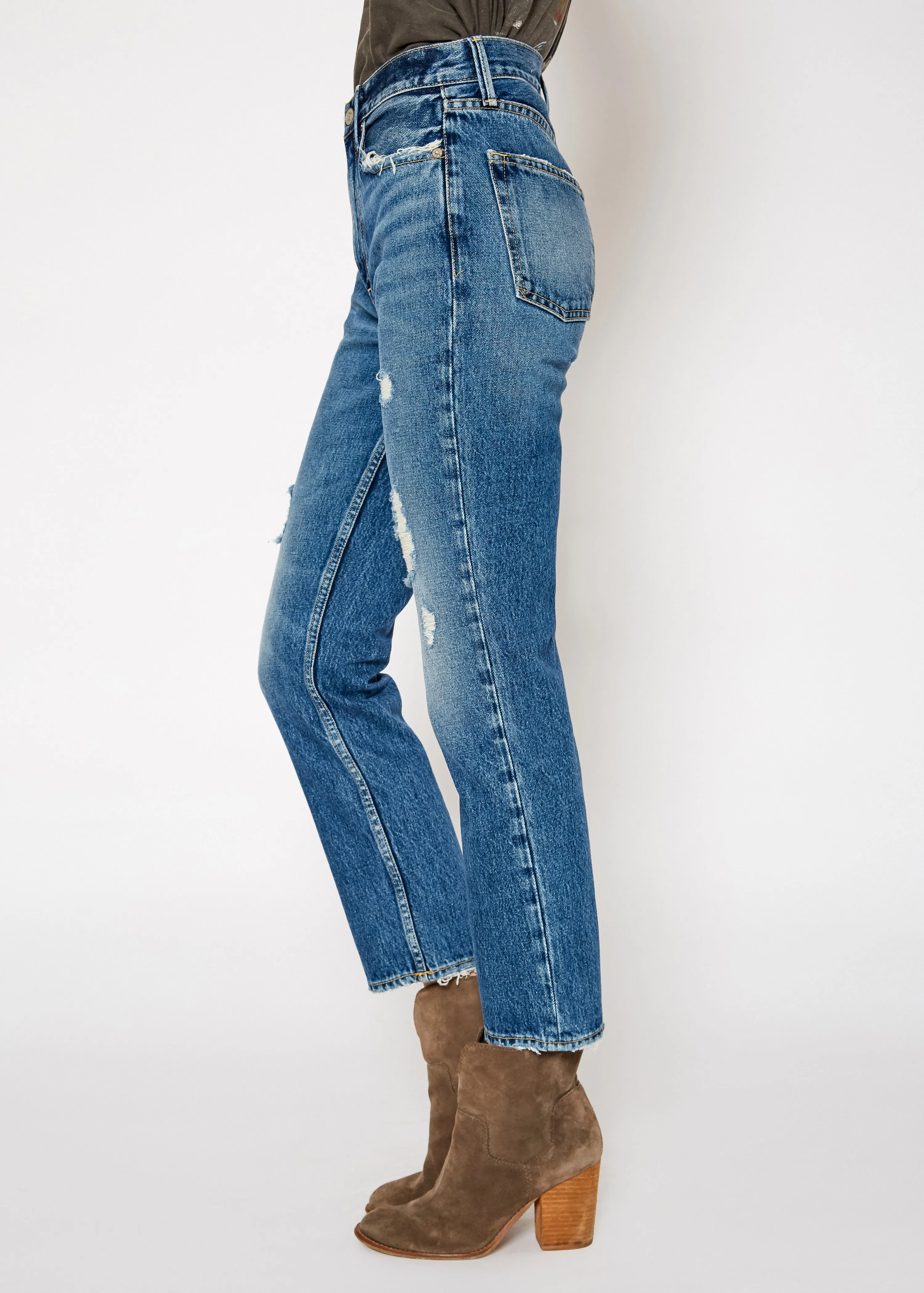Claude High Rise Crop Straight