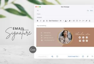 Claudia Email Signature Template Editable Canva Template