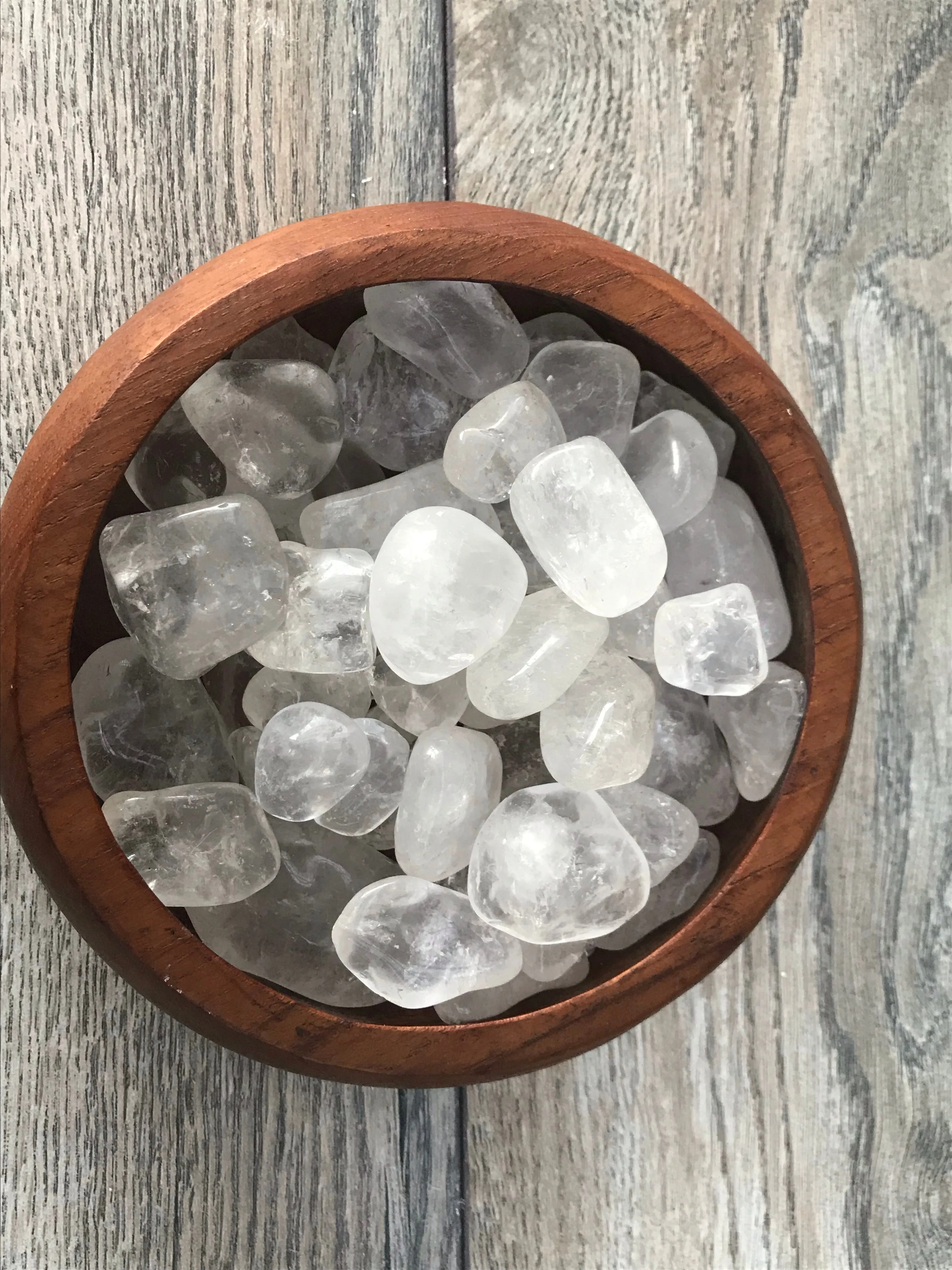 Clear Quartz Palm Stone